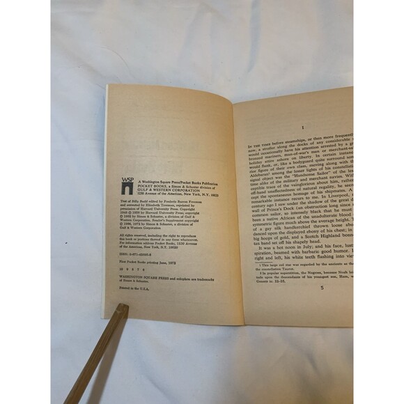 Herman Melville - Billy Budd and Other Tales - 1972 FIRST PRINTING Pocket Book - Picture 3 of 4